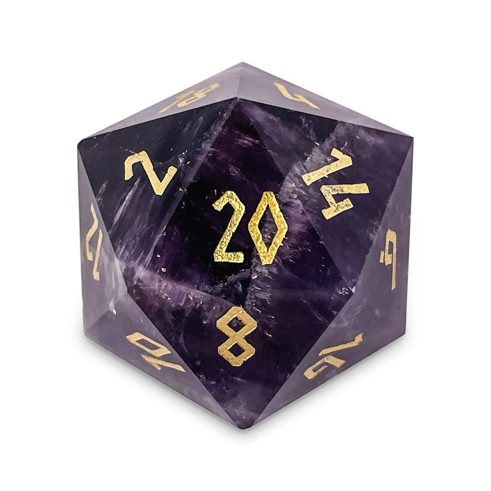 Gemstone D20 Boulder - Amethyst