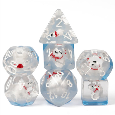 RPG Dice Set - Polar Bear