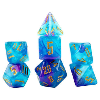 RPG Dice Set: Cerulean Nebula