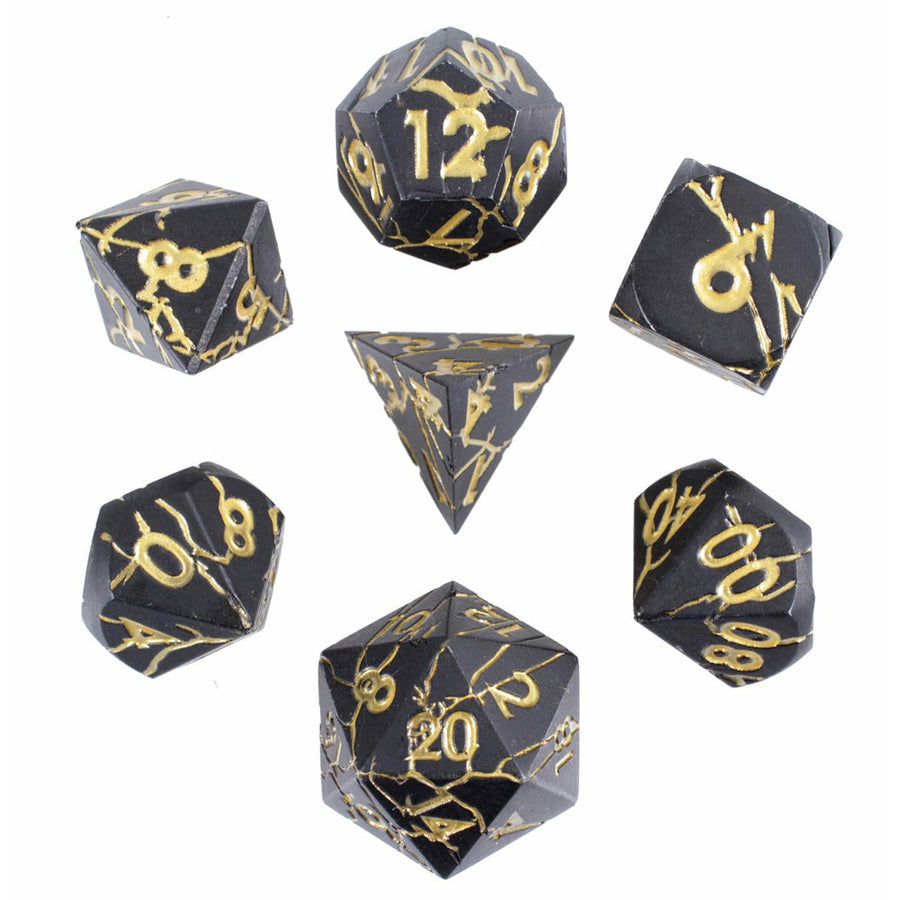 Metal RPG Dice Set - Storm Wracked