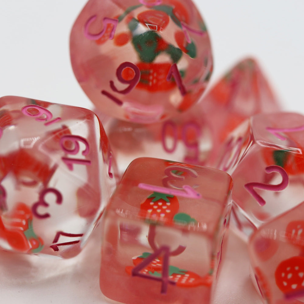 RPG Dice Set - Strawberry Shortcake