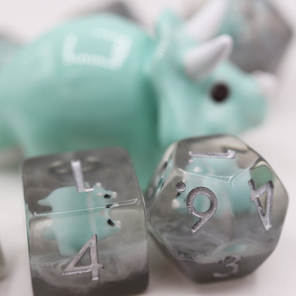 RPG Dice Set - Baby Triceratops