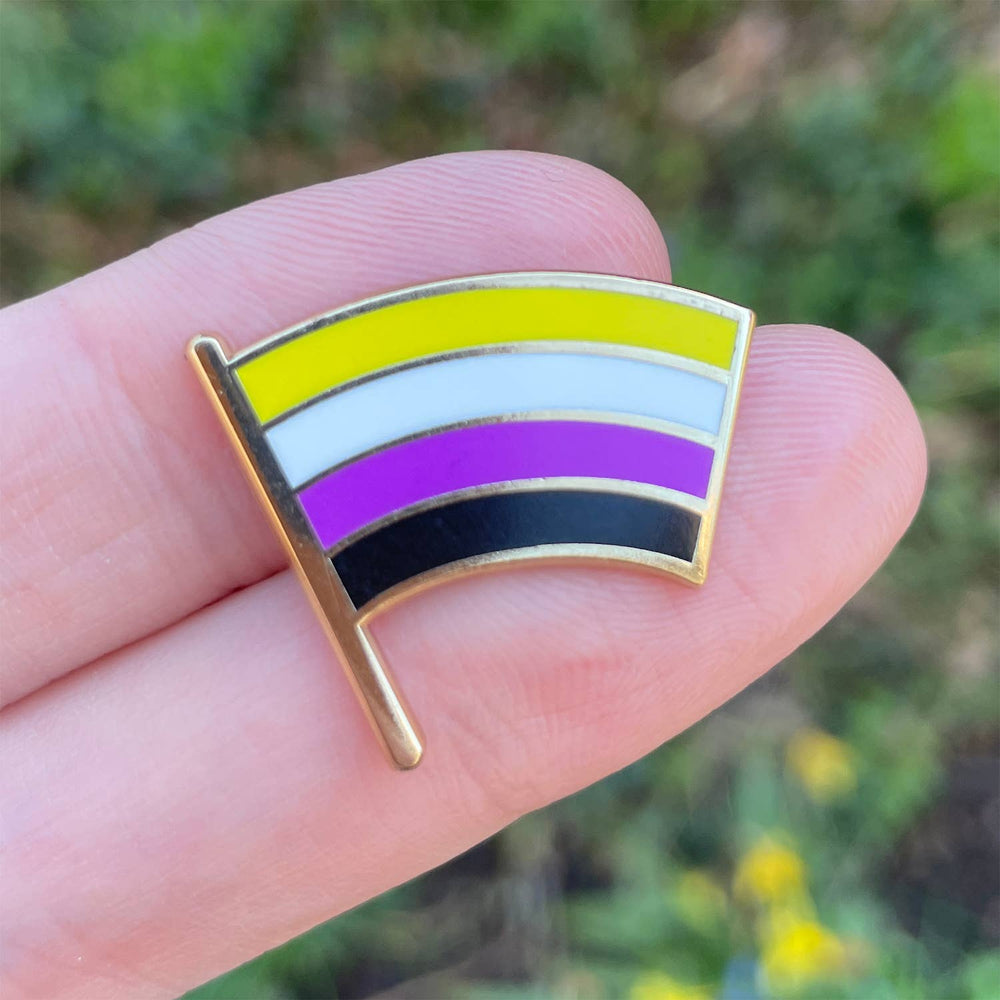 Enamel Pride Pin - Nonbinary Flag
