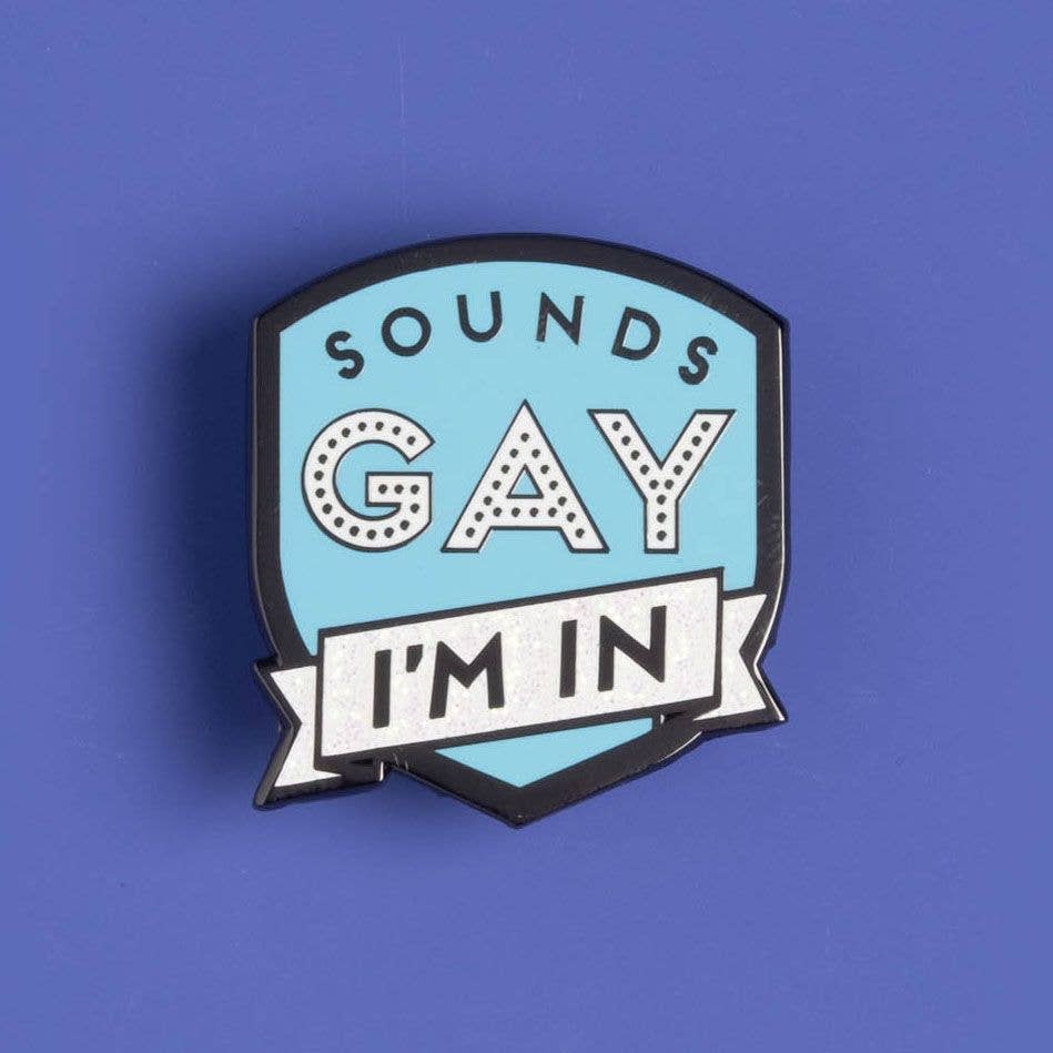 Enamel Pride Pin - Sounds Gay, I'm In