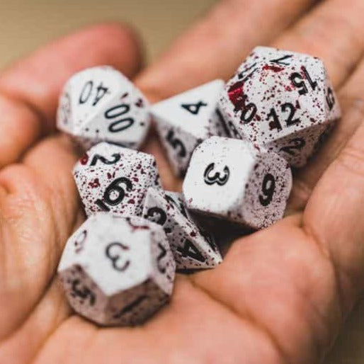 Metal RPG Dice Set - Winters Blood