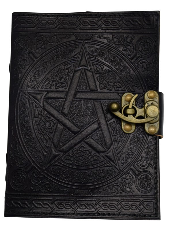 Earthbound Journals: Pentagram Black Leather Journal