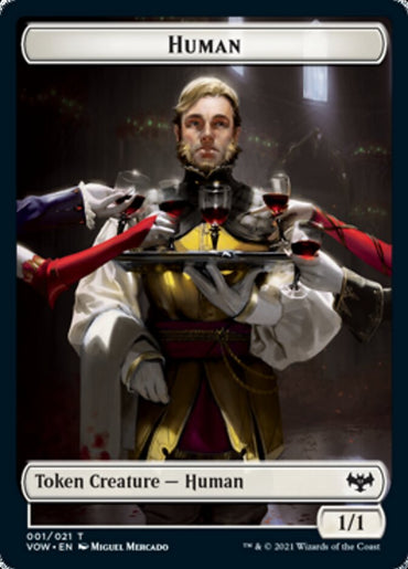 Human (001) // Wolf (014) Double-Sided Token [Innistrad: Crimson Vow Tokens]
