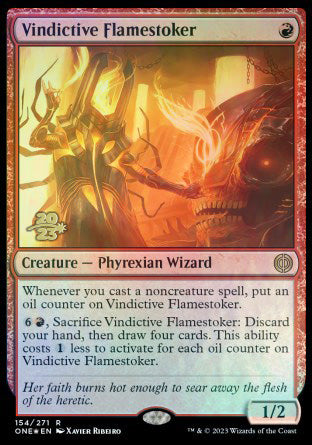 Vindictive Flamestoker [Phyrexia: All Will Be One Prerelease Promos]