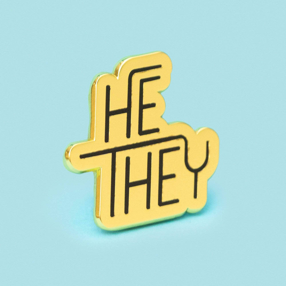 Enamel Pronoun Pin - He/They