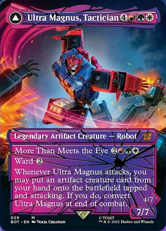 transformer mtg card Ultra Magnus, Tactician // Ultra Magnus, Armored Carrier (Shattered Gl