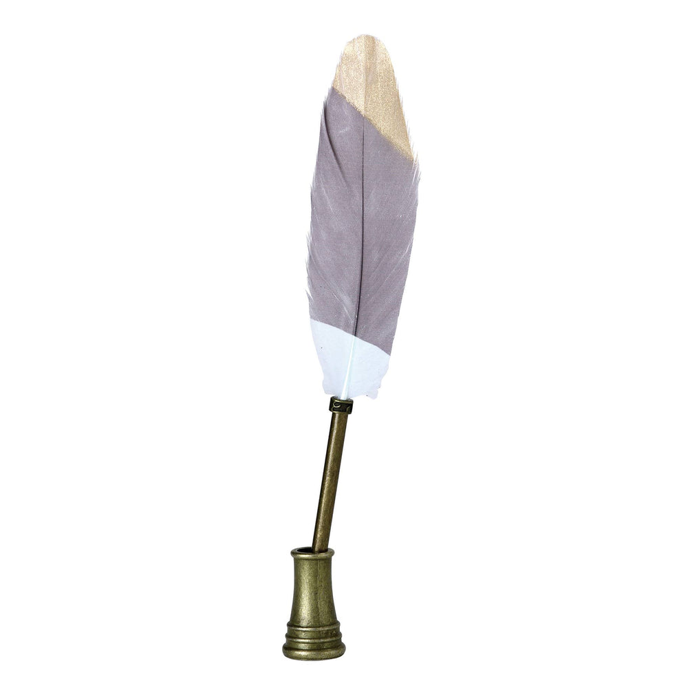 Quill Ballpoint Pen & Stand - Stripe Charcoal