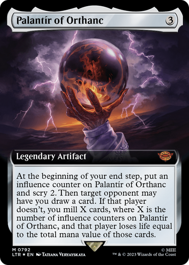 Palantir of Orthanc (Extended Art) (Surge Foil) [The Lord of the Rings: Tales of Middle-Earth]