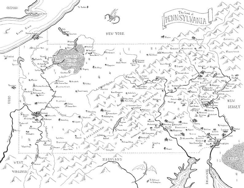 Fantasy Map - Pennsylvania