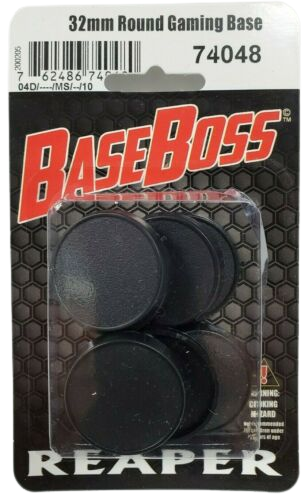Reaper: Base Boss - 32mm Round Gaming Base (10)