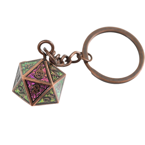 Fob of Fate - Metal D20 Keychain: Witchery