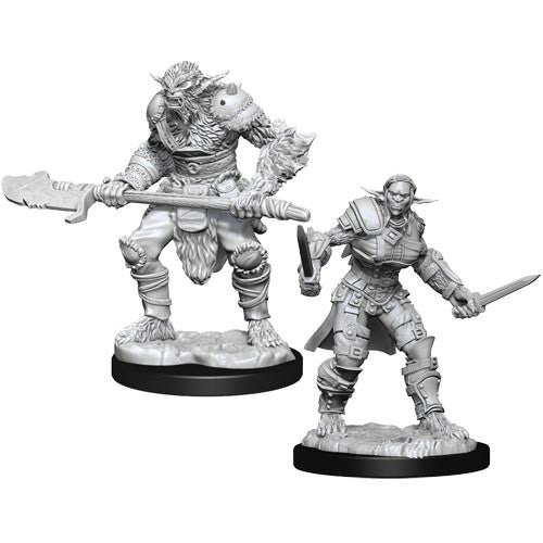 Dungeons & Dragons: Unpainted Miniatures - Bugbear Barbarian & Bugbear Rogue (W15)